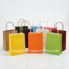 Wholesale Cheap Kraft Paper Gift Carrier Bags with Twisted Handle
